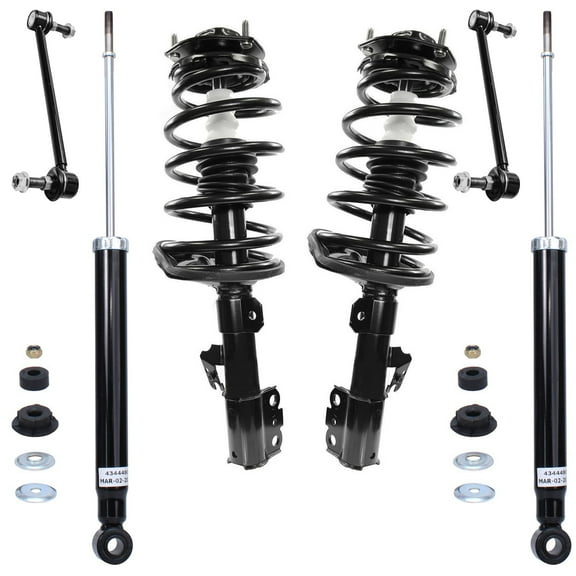 Detroit Axle - 6pc Suspension Kit for Toyota 2004 2005 2006 Sienna, 2 Front Struts with Coil Spring Assembly 2 Front Sway Bar End Links 2 Rear Shock Absorbers Replacement