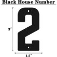 thumbnail image 2 of 3 Inch Modern Metal House Numbers, Metal Address Numbers and Letters, Black Door Mailbox Number, House Address Letter and Number for Office Home Farm Outside (Double 2), 2 of 8
