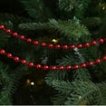 thumbnail image 4 of TOPRenddon 32.8 Feet Christmas Tree Beads Beaded Garland Strand Plastic Pearls Beads Garland Crystal Bead Roll for Christmas and Holiday Decorations (Red), 4 of 4