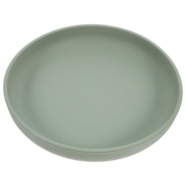 Plato de silicona a prueba de derrames para personas mayores discapacitadas, plato redondo, cuenco irrompible, placa de goma antideslizante para personas mayores discapacitadas