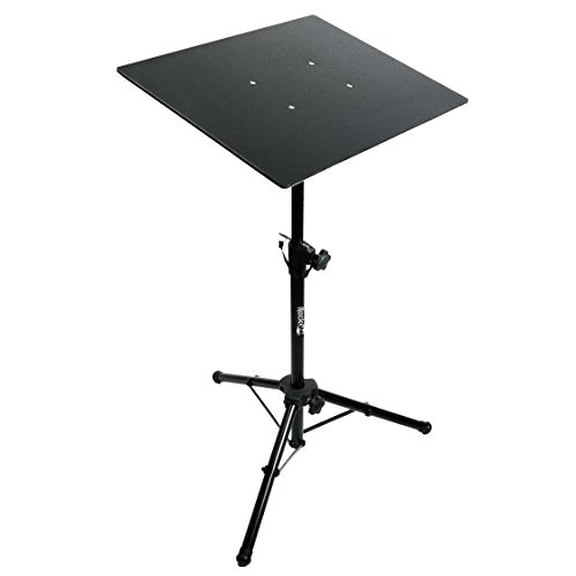 RockJam Tripod Laptop Stand, Projector Stand, & DJ Rack. 20" x 16" Plate & Adjustable Height 25" to 44"