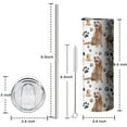 thumbnail image 5 of 20oz Golden Retriever Skinny Tumblers Stainless Steel Tumbler with Lid and Straw,Vacuum Insulated Double Wall Travel Tumbler Cups with Cleaning Brush for Coffee,Tea, 5 of 6