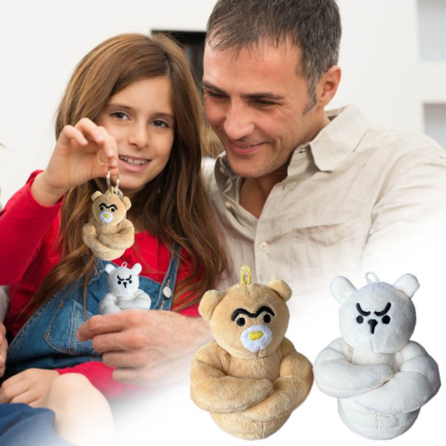 Fiudx Llavero de Oso Musculoso, Bonito Diseño En Contraste, Líneas Musculares Exageradas, Material de Alta Calidad, Colgante Multifuncional, Accesorio de Moda, Regalo Único para Amigos, Tamaño de 5,5