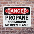 thumbnail image 4 of (2 Pack) Propane No Smoking No Open Flames OSHA Danger Sign 24 Inch X 18 Inch Indoor / Outdoor Rust-Free Aluminum Metal Signs for Workplace, Workshop, and Construction Site, Made in the, 4 of 8