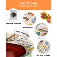 thumbnail image 3 of Round Fitted Tablecloths with Elastic Edge Thanksgiving Cute Fox Hedgehog Owl on Retro Oil-Proof Waterproof Wipeable Table Cover for Kitchen Dining Party Decor Autumn Leaf Table Clothes,45" - 54", 3 of 6