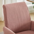 thumbnail image 6 of S-HOME Ergonomic Mid-Back Liftable Office Chair in Striped Fabric with Golden Base and Memory Foam Cushion , Light Pink, 6 of 7