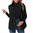 thumbnail image 5 of Women's Winter Vest Sleeveless, Quilted Insulated Jacket with Zip-Up Front and Turn-Down Collar, Warm Fleece Coat with Pockets for Casual Outerwear, 5 of 7