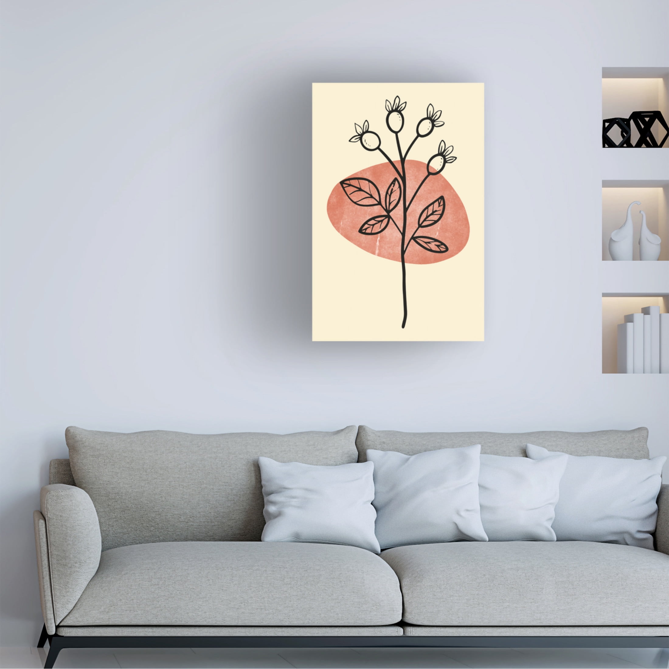 Trademark Fine Art jay stanley Minimal Flower Expression 1 Canvas Wall Art