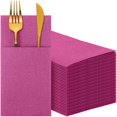 thumbnail image 1 of Cindeer 75 Servilletas Desechables Rosa Fucsia 40x40 cm con Bolsillo, 1 of 7