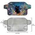 thumbnail image 5 of Xoenoiee Cat Daisy Flower Print Windshield Cover for Ice and Snow, Weather Resistant Winter Windshield Cover with Elastic Strap, Protects from Snow, Ice and Frost, 5 of 7