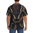 thumbnail image 5 of Cauagu Ball Phyton Snake Men's Short Sleeve Button Down Hawaiian Shirt for Men Bowling Shirts Casual Summer Beach Shirt,4X-Large, 5 of 6