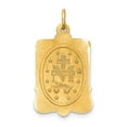 thumbnail image 4 of FJC Finejewelers 14 kt Yellow Gold Solid Polished/Satin Large Rectangle Framed Miraculous Medal 26 x 14 mm, 4 of 6