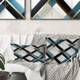 thumbnail image 3 of Designart "Urban Lattice in Blues" Geometric Printed Throw Pillow, 3 of 5