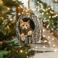 thumbnail image 3 of Acrylic Christmas Tree Decorations, 2D Flat Printed Ornament with Festive Cat Silhouettes for Holiday Home Decor, Xmas Party Gift, Stocking Stuffer, Unique Holiday Tree Accessories, 3 of 5