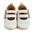 thumbnail image 4 of Infant Baby Girls Soft Sole Bowknot Princess Mary Jane Flats Prewalker Baby Sneaker Shoes 0-18Months, 4 of 6