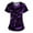 003#-Purple, variant on ASDFVBKG Halloween Scrub Top for Womens Pumpkin Bat Graphic Short Sleeve Top V-Neck with Pocket Funny Costumes Dressy Blouses Plus Sized Scrubs Black 3XL