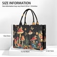 thumbnail image 3 of Large Capacity Tote Bag,Red Mushroom Frog Black Pattern Handbag Fashion Luxury Tote Bag,15.7"x13"x 5.1" Inches,Laptop Compatible, 3 of 6