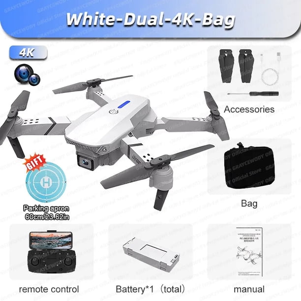New E88Pro RC Drone 4K Professinal With 1080P Wide Angle Dual HD Camera Foldable RC Helicopter WIFI FPV Height Hold Kid Gift Toy
