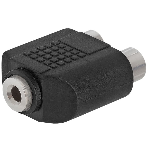 ACCL 3.5mm Mono Jack to 2xRCA Jack Adapter - Straight, 1 Pack
