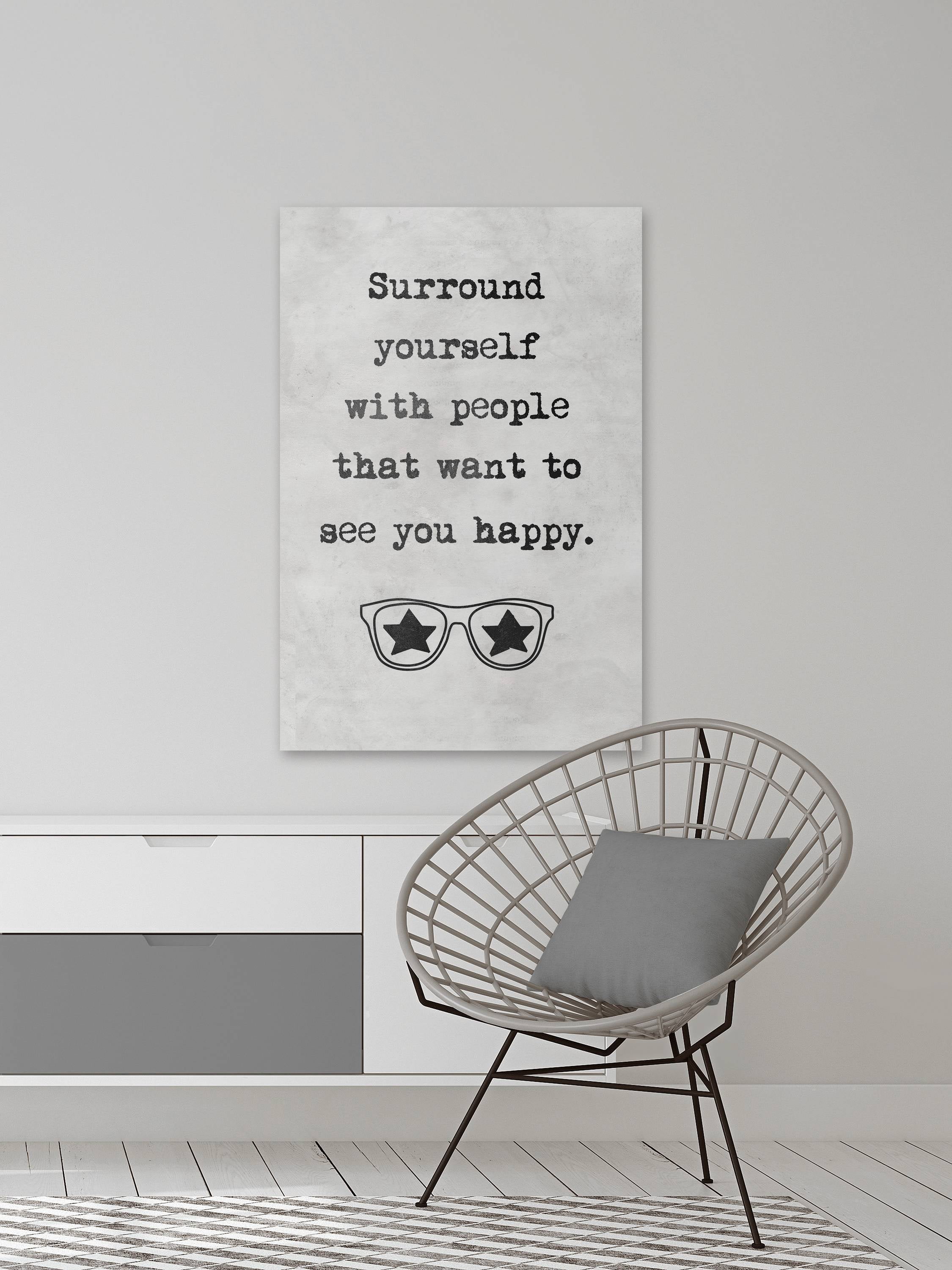 See You Happy Painting Print on Wrapped Canvas