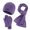 ?? Purple, variant on Sentmoon 3PCS Fall Accessories for Women and Men's Winter Hats,Winter Gloves for Men Solid Color Long and Stretchy Women's Scarves & Wraps Fall Gifts Shawl Wraps for Women