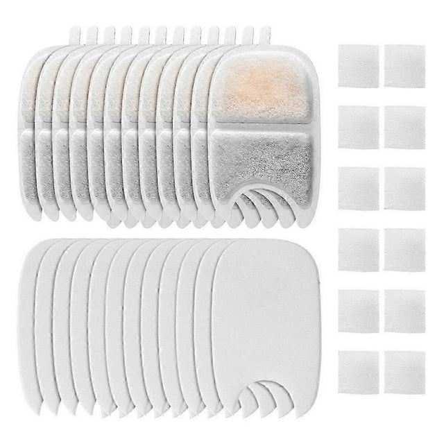 12Set Replacement Filters&Sponges for 135 Fl Oz/4L Cat Water Fountain Filter Triple Filtration Pet Fountain Filter