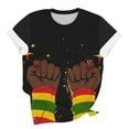 thumbnail image 4 of Binmer T-shirt à Col Rond à Manches Courtes Imprimé pour la Fête de l'Indépendance pour Femmes Haut/chemise Ample à Manches Courtes à Col Rond, 4 of 5
