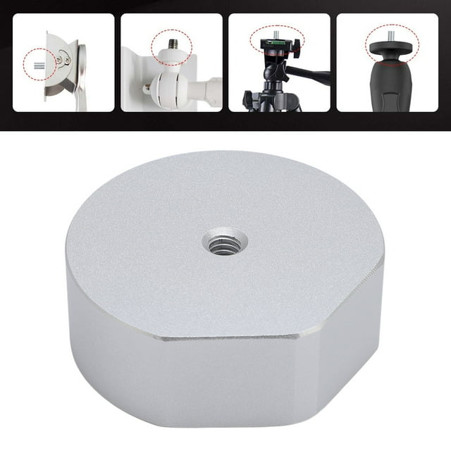 Satellite Tripod Mount Adapter, Universal 1/4 Inch Threaded Aluminum Alloy Satellite Tripod Adapter, for Outdoor Activities, Compatible with Rectangular Dish Satellite