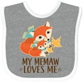 thumbnail image 3 of Inktastic Memaw Loves Me Fox Grandchild Boys or Girls Baby Bib, 3 of 4