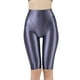 thumbnail image 5 of Mallas de dos piezas con efecto brillante al óleo para mujer, pantalones cortos de gimnasia, ballet, cintura alta, elásticas, para motociclista, yoga, fitness y deportes, 5 of 5