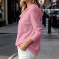 thumbnail image 5 of Cowsor Womens Hooded Button Down Cardigans Long Sleeve Drawstring Hood Side Pockets Solid Color Relaxed Fit Soft Knit Breathable Casual Layering Sweater Tops, 5 of 7