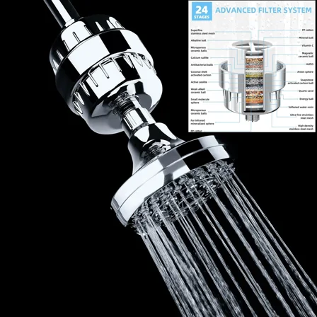 24 Stage Shower Head Filter Purifier With Filter For Hard Water Softener
