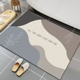 thumbnail image 4 of Alfombrilla de baño con estampado de letras simples, superabsorbente, antideslizante, para entrada, baño, sala de estar, alfombrillas de diatomeas, 4 of 5