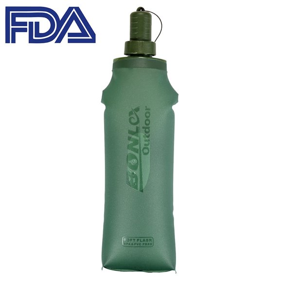 TPU Folding Soft Flask Sport Water Bottle Running Camping Hiking Water Bag Collapsible Drink Water Bottle