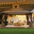 thumbnail image 4 of Costway Pavillon à Toit Rigide 16 x 12 Pi avec Moustiquaire, Double Toit Robuste en Métal Galvanisé, 4 of 10