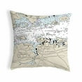 thumbnail image 2 of Betsy Drake Interiors Alexandria Bay, NY Nautical Map Noncorded Indoor/Outdoor Pillow 12x12, 2 of 2