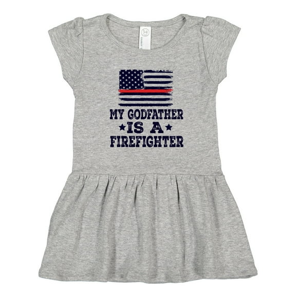 Inktastic Firefighter Godfather Fireman Girls Toddler Dress