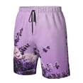 thumbnail image 4 of Fotbe Lavender Roses Arrangement Trajes de Baño Estampados para Hombre, Shorts de Verano de Secado Rápido, Ropa de Playa, Bañadores-3X-Large, 4 of 6
