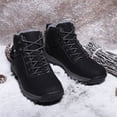 thumbnail image 4 of KaLI_store Men Shoes Men Winter Snow Boots Insulated Outdoor Hiking Shoes Warm Boots Black,10, 4 of 5