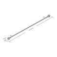thumbnail image 5 of Curtain Rod 48" to 120" White 1" diameter adjustable curtain rods with crown ball finials and 3piece brackets, 5 of 6