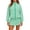 Green, variant on Striped Zip Up 2 Piece Outfit Sets for Women Trendy Co‑Ord Design Vertical Stripes Full Zip Stand Collar Jacket Skort Street‑Ready Outfits