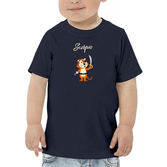 Scorpio Zodiac Pirate Tiger T-Shirt Toddler -Image by Shutterstock,  2 Toddler