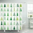 thumbnail image 1 of Cortinas de Ducha ABPHQTO 42 Árboles de Navidad Contorno Gráfico 165x180 cm, 1 of 2