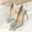 Silver, variant on Summer Saving Clearance AXXD Pointed Toe High Heel Thin Heels Shallow Rhinestone Elegant Thin Beige Water Shoes For Women Christmas Size 34