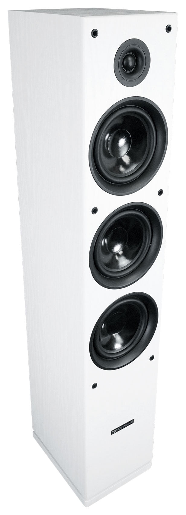 (1) Rockville RockTower 64W White Home Audio Tower Speaker Passive 4 Ohm