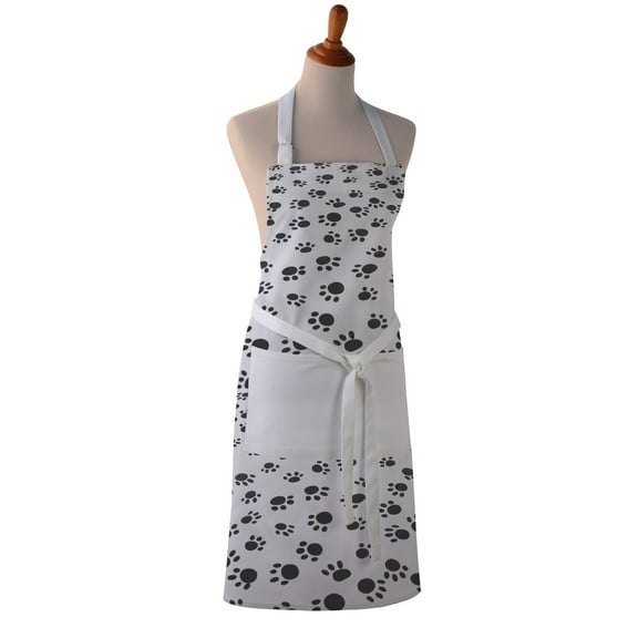 Cotton Apron - Animal Paw Print - Kitchen BBQ Restaurant Cooking Painters Artists - Full Apron or Waist Apron