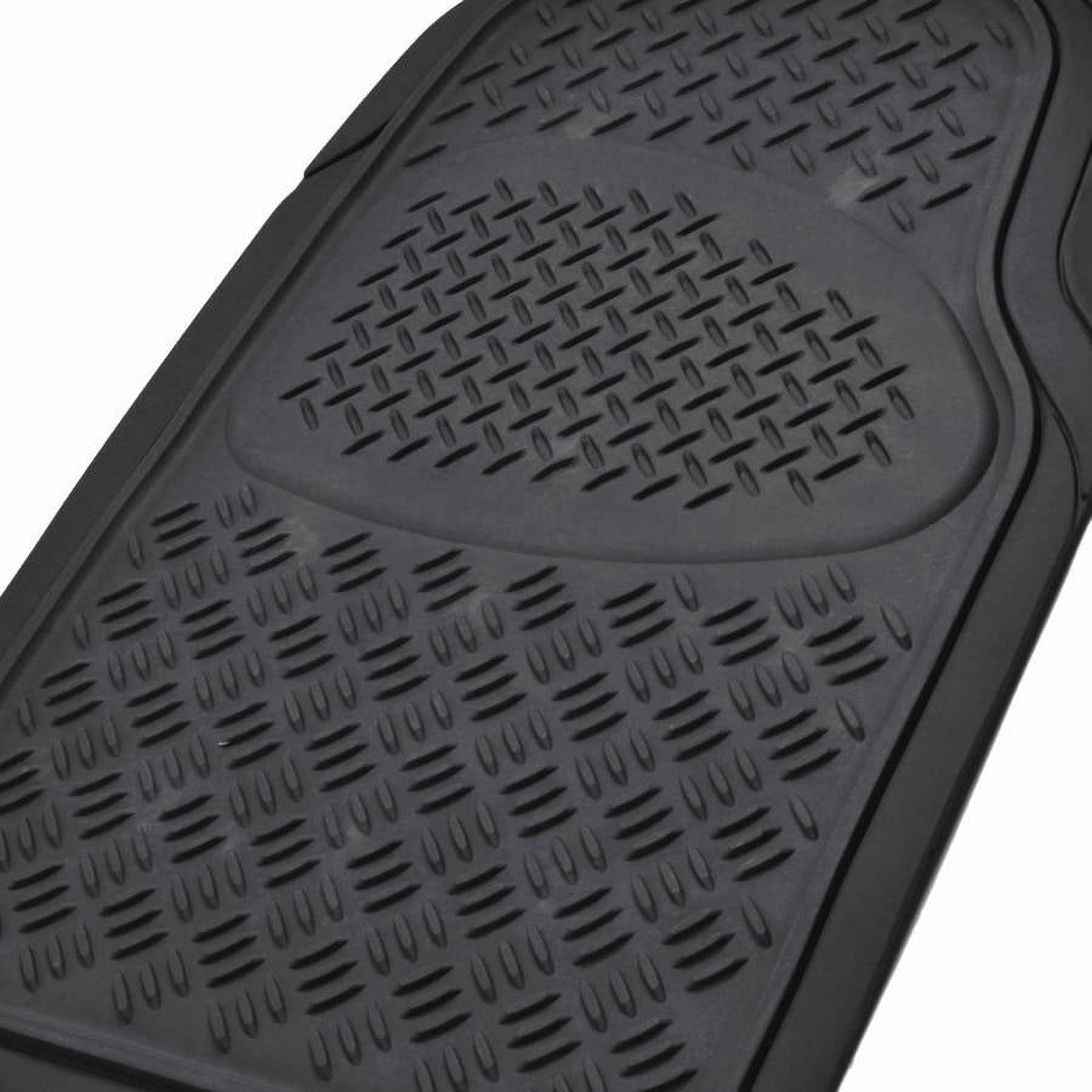 BDK Super Duty Rubber Floor Mats for Car SUV and Van 3 Rows, All Weather, Heavy Duty, 3 Colors