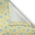 thumbnail image 4 of Ambesonne Checkered Valance Pack of 2, Daisy Butterfly, 42"X12", Pale Blue Pale Blue, 4 of 5