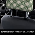 thumbnail image 3 of Uemuo Daisy Plaid Green Printed 2 PCS Car All-Inclusive Headrest Cover, Headrest Protector, Soft Elastic Breathable Seat Headrest Anti-Dirty Cover Headrest Cover Protector, 3 of 6