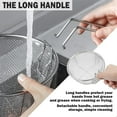 thumbnail image 3 of NOGIS Stainless Steel Deep Fry Basket Fried Basket, Round Fryer Basket, Deep Wire Strainer for Frying, Oil Drainer Strainer Tool with Handle, Ideal for Chips, Fries, Shrimps（23x23cm）, 3 of 7